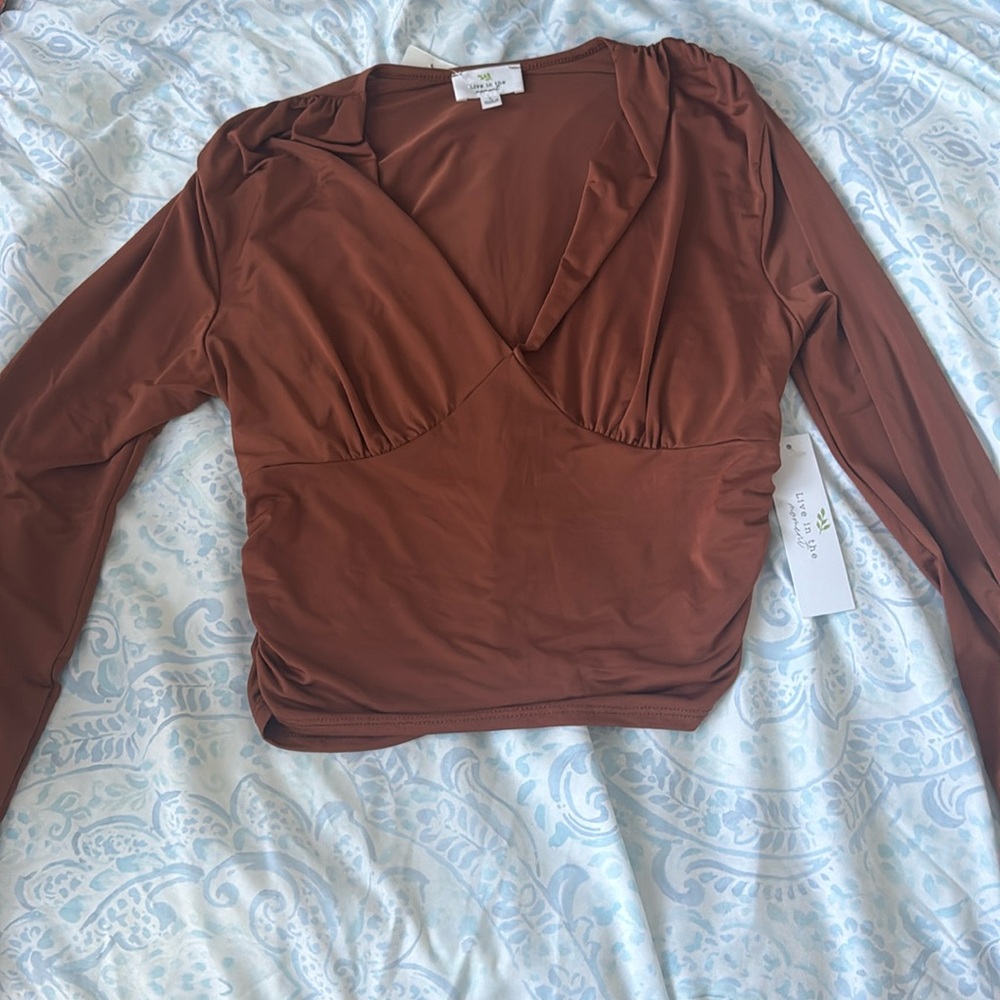 Brown long sleeve shirt